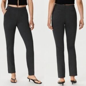 Quince Ultra Stretch Ponte Straight Leg Pants Womens Pull On Sz M Office Casual